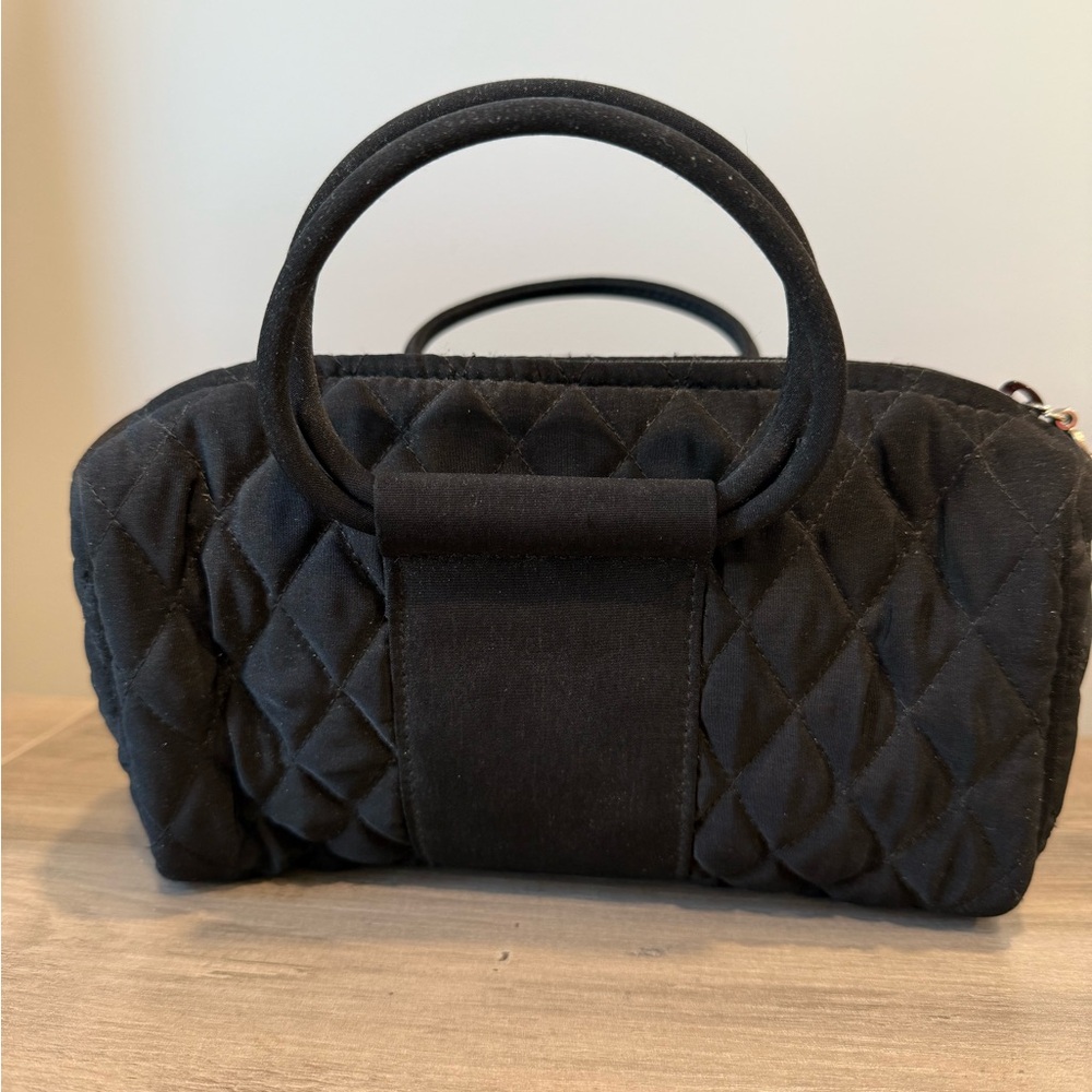 Vera Bradley Black Quilted Cosmetic Bag